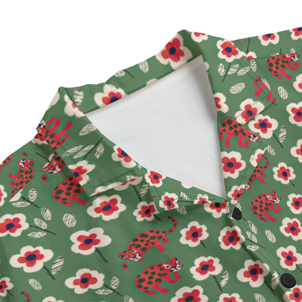 All-Over Print Men's Hawaiian Shirt With Button Closure |115GSM Cotton poplin