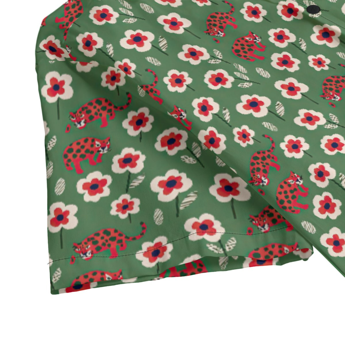 All-Over Print Men's Hawaiian Shirt With Button Closure |115GSM Cotton poplin