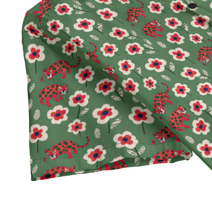 All-Over Print Men's Hawaiian Shirt With Button Closure |115GSM Cotton poplin